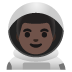 man astronaut, dark skin tone